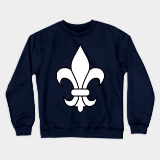 fleur de lis (white) Crewneck Sweatshirt